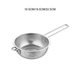 thumbnail image 3 of Advancent 2 unids/set colador fácil de verduras de acero inoxidable tamiz pequeño colador de Metal con agujeros no a través Cocina y Comedor plateado 22.5 cm, 3 of 4