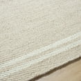 thumbnail image 5 of BoutiqueRugs Nimue Boho Hand Woven Wool Natural Fiber Area Rug - Farmhouse Bordered Solid Color Carpet for Living Room, Bedroom - Light Beige, Ivory, Black - 8' x 10' (8x10), 5 of 7