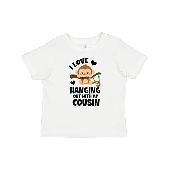 Inktastic Monkey I Love Hanging out with My Cousin Boys or Girls Baby T-Shirt