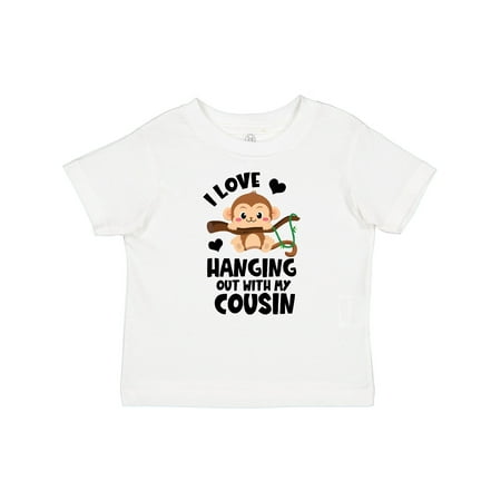 

Inktastic Monkey I Love Hanging out with My Cousin Gift Baby Boy or Baby Girl T-Shirt