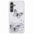 thumbnail image 1 of For Samsung Galaxy S25 Case Epoxy PVC Butterfly TPU Aesthetics Phone Cover - Green, 1 of 4