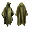 thumbnail image 3 of Escalada 3 en 1 Mujeres Hombres Con Capucha Lluvia Turismo Camping Cubierta Chubasquero Poncho Verde JShteea El nuevo, 3 of 8