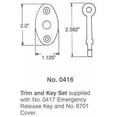 thumbnail image 2 of Baldwin 0416055 E R Trim Oval, Lifetime Bright Nickel, 2 of 2
