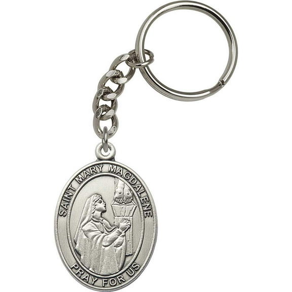 Silver Oxide Mary Magdalene Keychain
