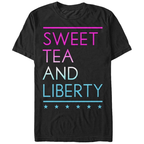 Men's CHIN UP 4th of July Sweet Tea and Liberty Graphic Tee Black 2X Large