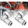 thumbnail image 2 of 4pcs All-Copper Nickel Plated Quick Connect Hose Fittings 10mm Pneumatic Quick Connect + 90 Degree BSP Male Thread(1/8"), 2 of 5