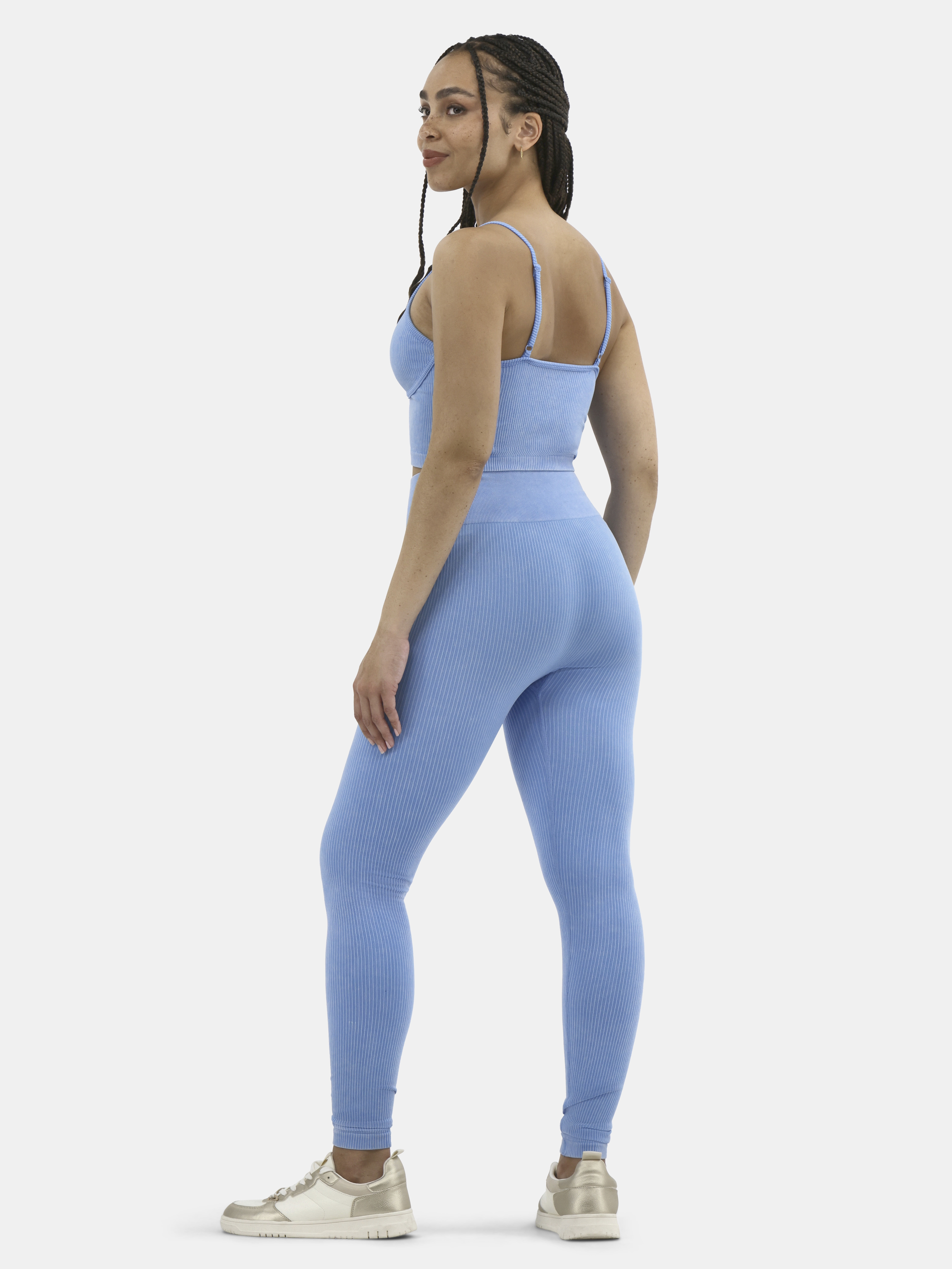 No Boundaries Active Corset Seamless Sports Bra and Leggings Set, 2-Piece, Women's