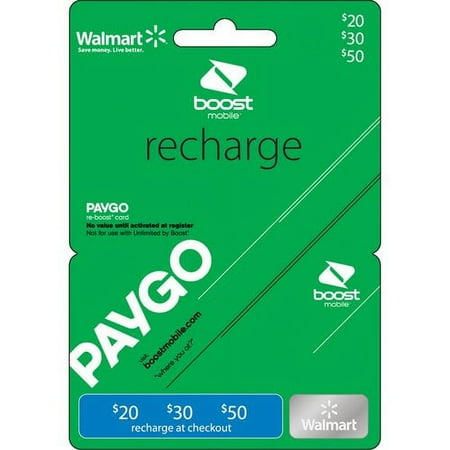Boost Mobile Recharge Prepaid Card