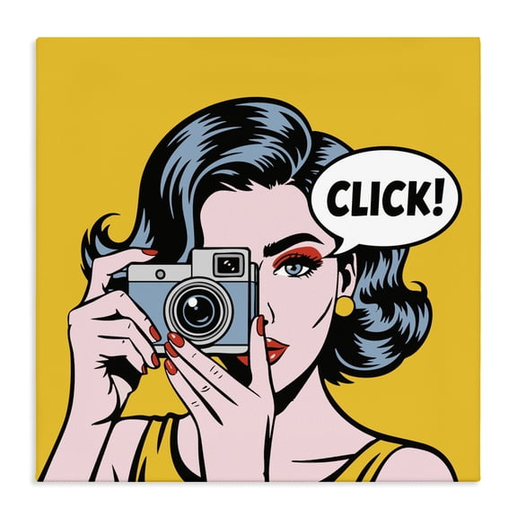 Stupell Industries Traditional Click Retro Photographer Canvas Art, 17 x 17, by Andreas Magnusson