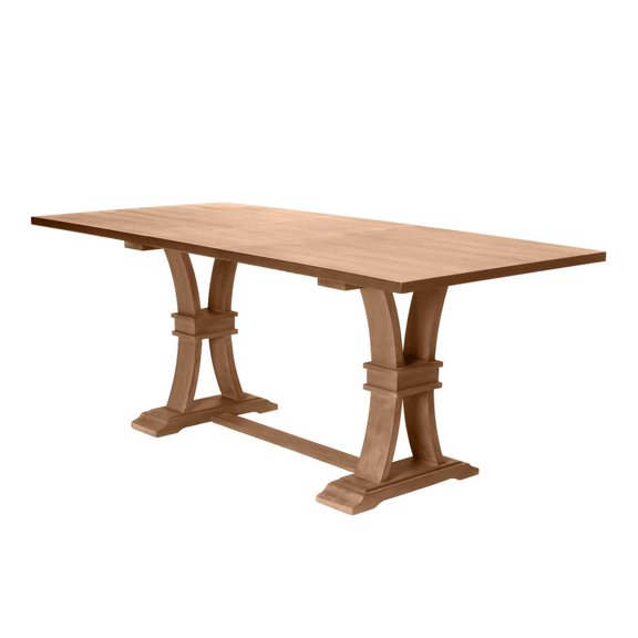 Natural Rustic Wood Counterheight Extendable Dining Table with 18" Leaf