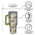 thumbnail image 4 of OBREWU Paw Prints Tumbler with Handle and Lid,Paw Prints 40oz Double Wall Vacuum Insulated Tumbler,Cups Gift for Women and Men, 4 of 7