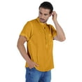thumbnail image 3 of Atasi Kurta Courte Col Mandarin Tee-Shirt Uni à Manches Courtes Henley avec Poche, 3 of 7