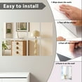 thumbnail image 3 of 16Pcs Mirror Sheets Self Adhesive Elegant Acrylic Mirror Sheets Flexible Peel and Stick Mirrors Self Adhesive Wall Mirrors Tiles for Bedrooms Living Rooms, 3 of 11