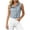 Dark Blue-06, variant on Sleeveless Ruffle Trim Tops for Women Striped V Neck Button Down Casual Everyday Office Blouses