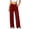 Red, variant on Yoga Pants for Women Elastic Waist Pocket Sport Wide Leg Pants Casual Solid Color Running Trousers