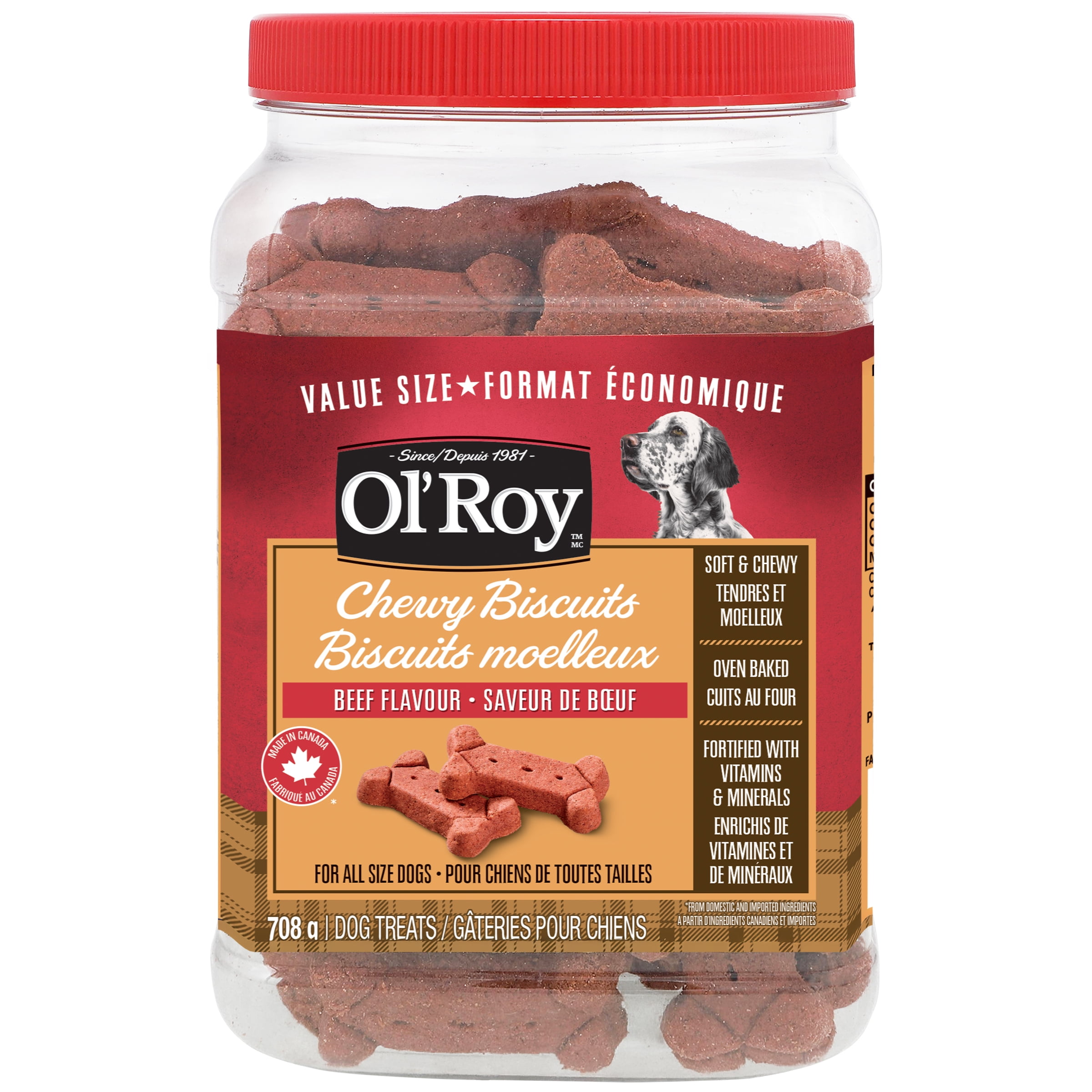 Biscuits tendres pour chiens à saveur de boeuf 708g