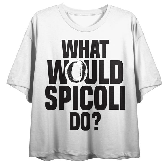 Fast Times At Ridgemont High What Would Spicoli Do Crew Neck Short Sleeve Women's White Crop Top-Medium