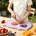 thumbnail image 4 of Large Silicone Cutting Boards for Kitchen 14.9'' x 11.2'' Flexible Cutting Chopping Boards/Mats Non-slip Deep Drip Juice Groove, Dishwasher Safe, 4 of 7