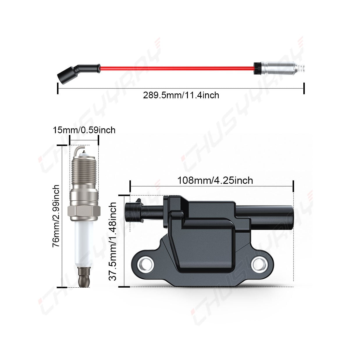 8 Ignition Coil + Iridium Spark Plug+Wire For 2007-2016 Cadillac Escalade 6.2L