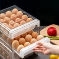 thumbnail image 3 of Double-Layer Portable Plastic Egg Tray Holder Storage Box Container Organizer Bin for Kitchen Refrigerator Fridge, 3 of 6