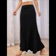 thumbnail image 4 of Faldas Casuales de Media Pierna para Mujer, Elásticas, Ultrasuaves, Holgadas, de Talle Alto y Estilo Formal. Negro XXL, 4 of 7