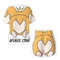 thumbnail image 5 of Picia Prince Corgi Dog Pajamas Sets for Women Soft Short-Sleeved Pjs with Lounge Shorts Two Piece Sleepwear-Medium, 5 of 9