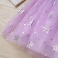 thumbnail image 4 of IBTOM CASTLE Baby Girls Winter Snowflake 1st Birthday Outfit Velvet Princess Dress + Headband Christmas Cake Smash Photo Shoot 12-18 Months Lilac Snowflake One, 4 of 8