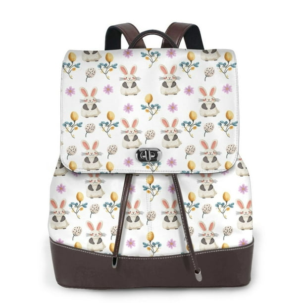 Disketp easter Mochila de Cuero para Mujer, Bolso de Espalda Antirrobo con Estilo para Viaje, Trabajo y Uso Diario