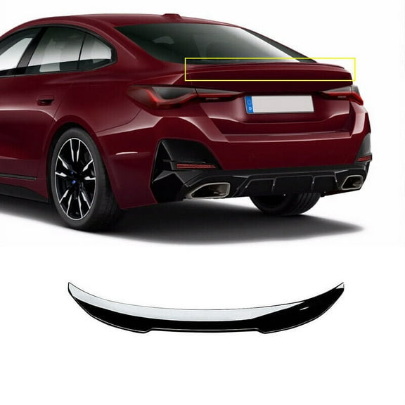 NINTE Rear Spoiler for 21-23 BMW 4 Series G26 440i Gran Coupe 4D PSM Style Gloss Black