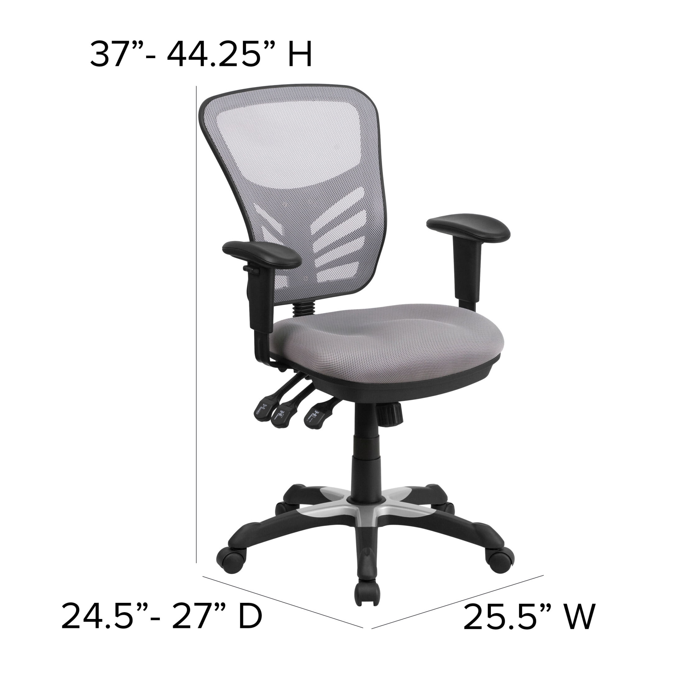 Flash Furniture Nicholas Ergonomic Mid-Back Swivel Office and Gaming Chair, Gray