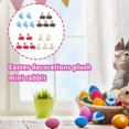 thumbnail image 4 of Wosthever Mini de 5 uds., decoración de Pascua, figuritas de conejos de peluche, colgante de animales, accesorio hecho a mano, Kits de decoración para fiestas Azul, 4 of 6
