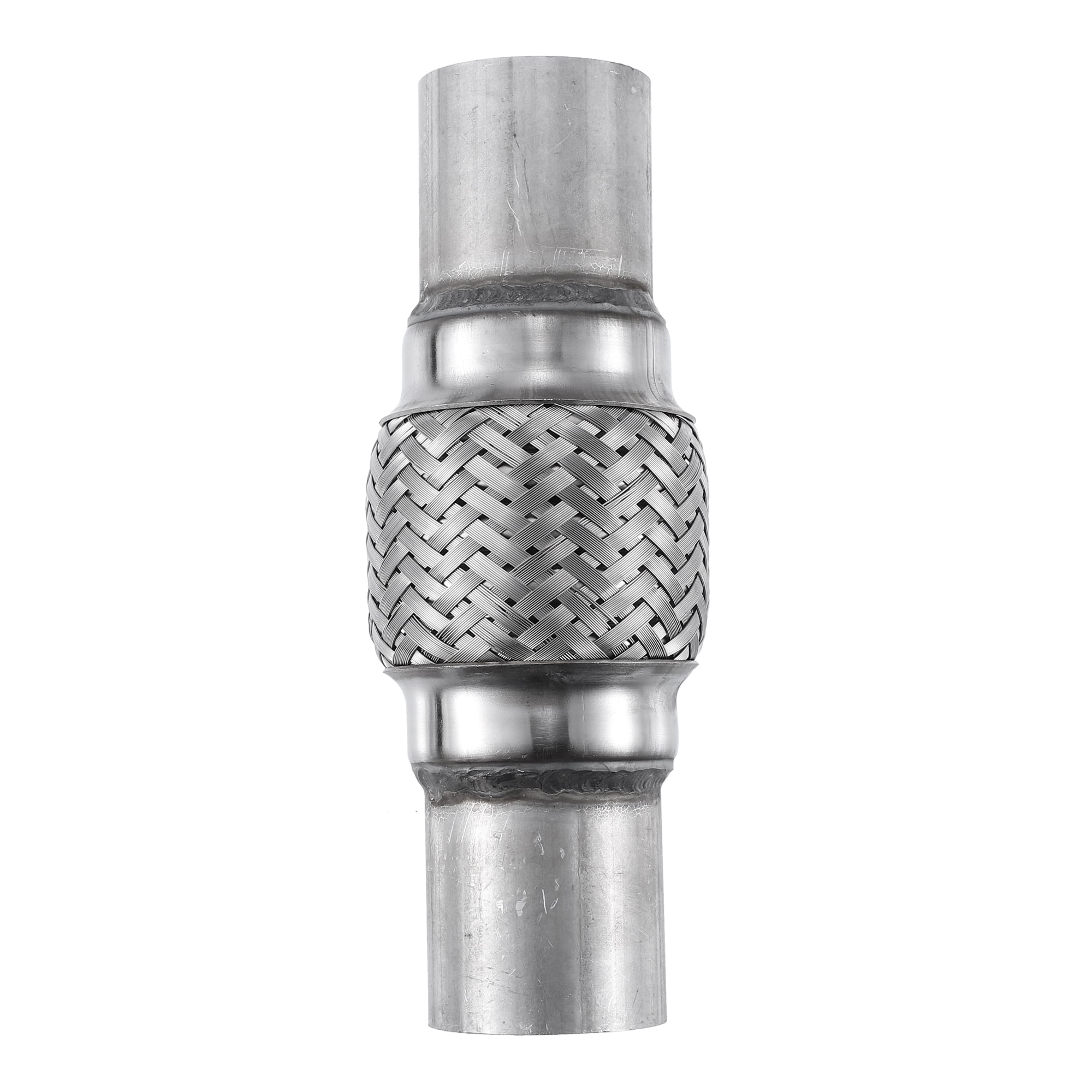 Unique Bargains Universal 1.85" x 2" W/ Ends 7.95" Long Exhaust Flex Pipe Stainless Steel Double Braid Exhaust Tube 1pcs