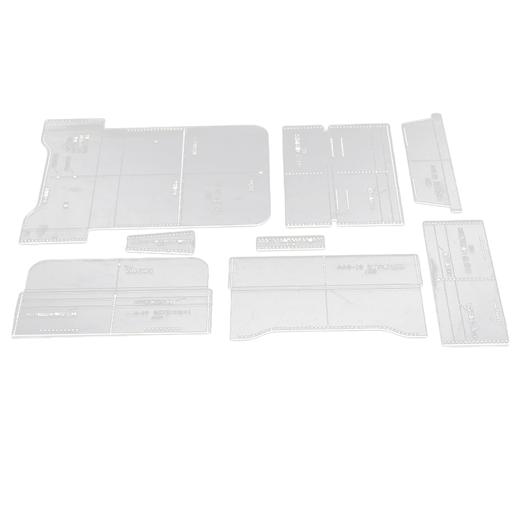 8pcs Clear Acrylic Clutch Purse Pattern Stencil Template Leather Craft Tools