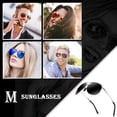 thumbnail image 3 of Gafas de sol mxnx Aviator MX208 con marco plateado y lente negra, 3 of 7