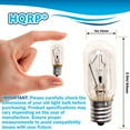 thumbnail image 5 of HQRP 4-Pack 40-Watt T8 Intermediate (E17) Base Incandescent Light Bulbs compatible with Appliance Microwave Oven Refrigerator Kitchen Vent Hood Range Hood Lights, 5 of 9