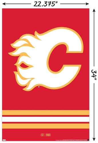 NHL Calgary Flames - Logo 21 Wall Poster, 22.375" x 34"