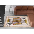 thumbnail image 3 of Corridor Rugs, Customs Rugs, Game Room Rug, King of Hearts Rug, Playing Card Rug, Modern Rug, Salon Rug, Machine Washable Rug, Outdoor Rugs, 2.3'x3.3' - 70x110 cm, 3 of 7
