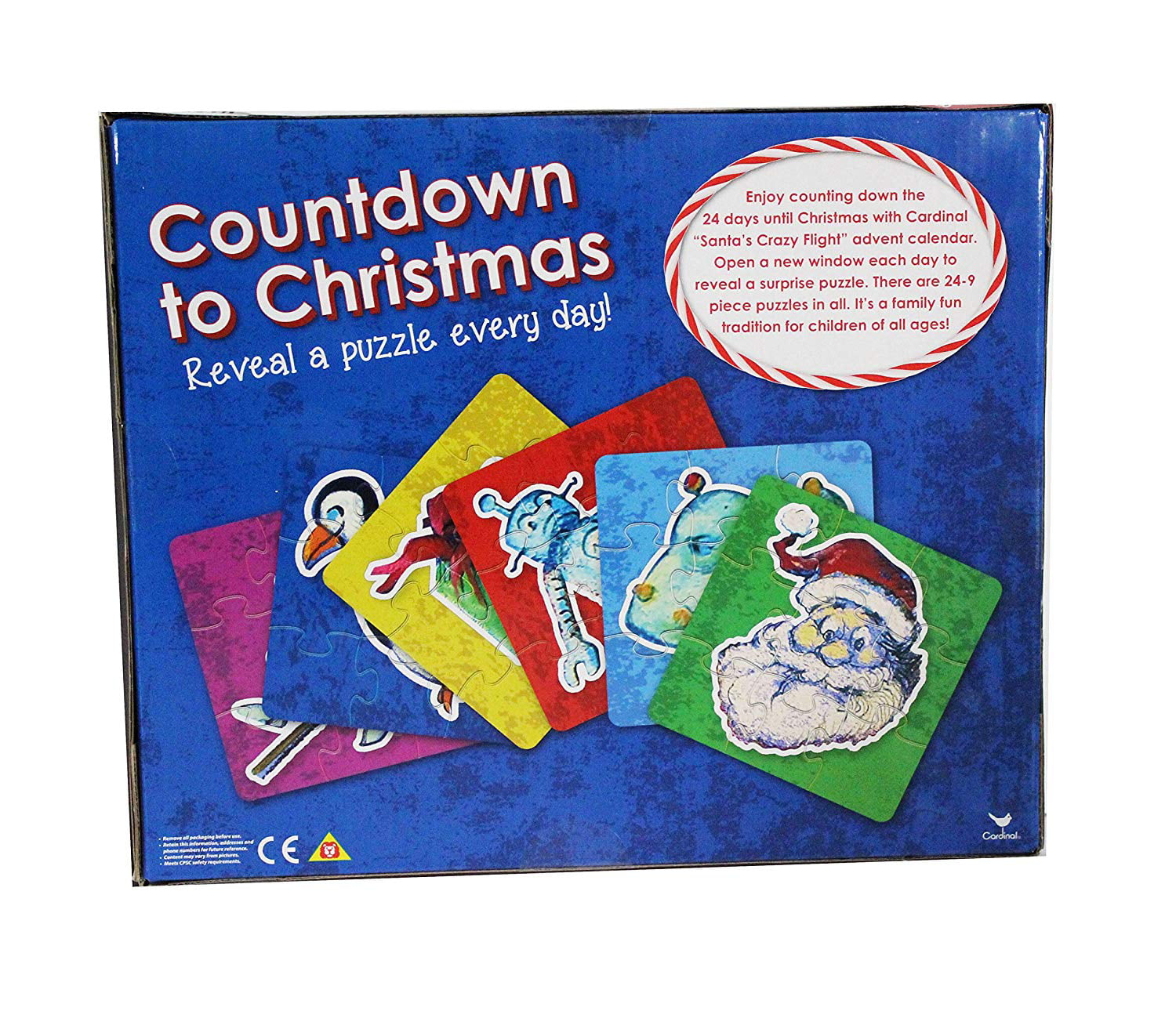 24 9-piece Puzzles. Countdown to Christmas Puzzles Advent Calendar! 