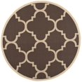 thumbnail image 1 of Safavieh Tapis Rond 4 Pieds Tissé à la Machine en Brun Foncé, 1 of 5