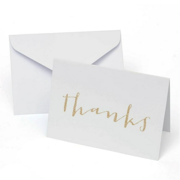 Gartner Studios Platinum Thank You Cards, 50 pieces