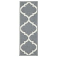 thumbnail image 3 of Ottomanson Non-Slip Rubberback Trellis 8.5" x 26" Indoor Stair Treads, 7 Pack, Gray/White, 3 of 12