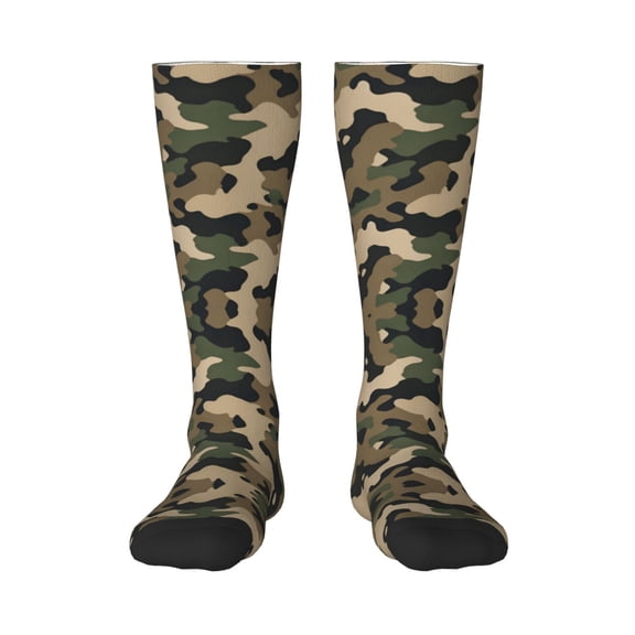 Women's Knee High Socks Atr Camouflage Pattern Outdoor Casual Tube Socks