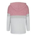 thumbnail image 4 of HAPIMO Women's Fashion Hoodie Sweatshirt T-Shirt Clothes for Women Striped Color Block Tops Pockets Drawstring Pullover Cozy Casual Sweatshirt Long Sleeve Blouse Pink S, 4 of 5