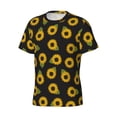 thumbnail image 5 of Vsdgher Sunflowers Print Men's Dry Fit Mesh Athletic Shirts Moisture Wicking Tennis T-Shirt Tops, 5 of 9