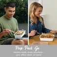 thumbnail image 3 of Bentgo Prep - 20-Piece 1-Compartment Reusable Meal Prep Containers with Lids, PFAS & BPA Free Materials, Durable, Microwave, Freezer, & Dishwasher Safe To Go Food Storage (White), 3 of 8