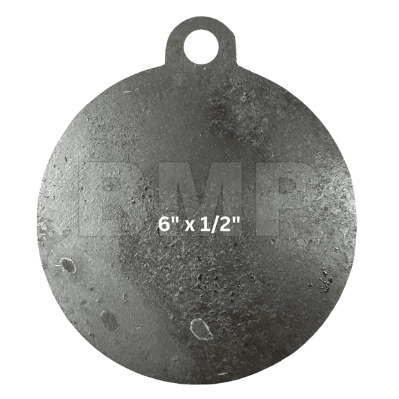 AR500 Steel Gong Shooting Target 1/2" – 6" Round – 1-Hole