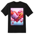 thumbnail image 2 of Plus Size Shirt for Women Black Tops for Women Short Sleeves Shirt for Women Valentine's Day (24) T Shirt Crewneck Shirt for Women XL, 2 of 5