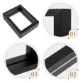 thumbnail image 4 of Greenadscape 1Pc Double Sided Glass Frame for Dried Flower Specimens Black Wooden 5 Inches, 4 of 7