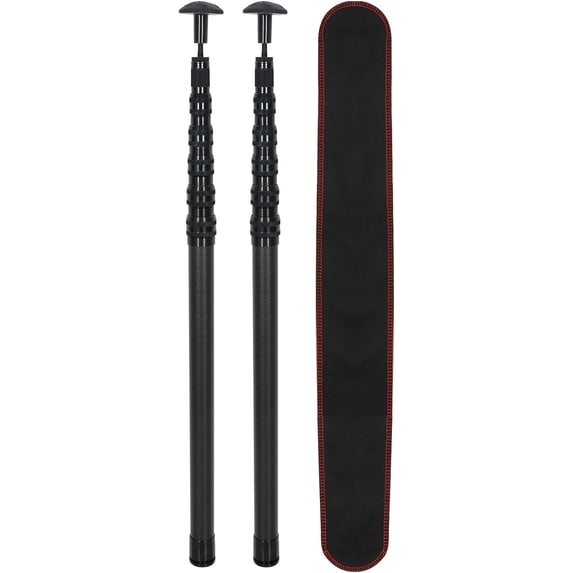 ZXNYH Aluminum Adjustable Camping Tarp Poles, Set of 2, 74.8in to 94.5in Telescoping Lightweight Tent Poles for Shelter, Hammock Rain Fly, Awning