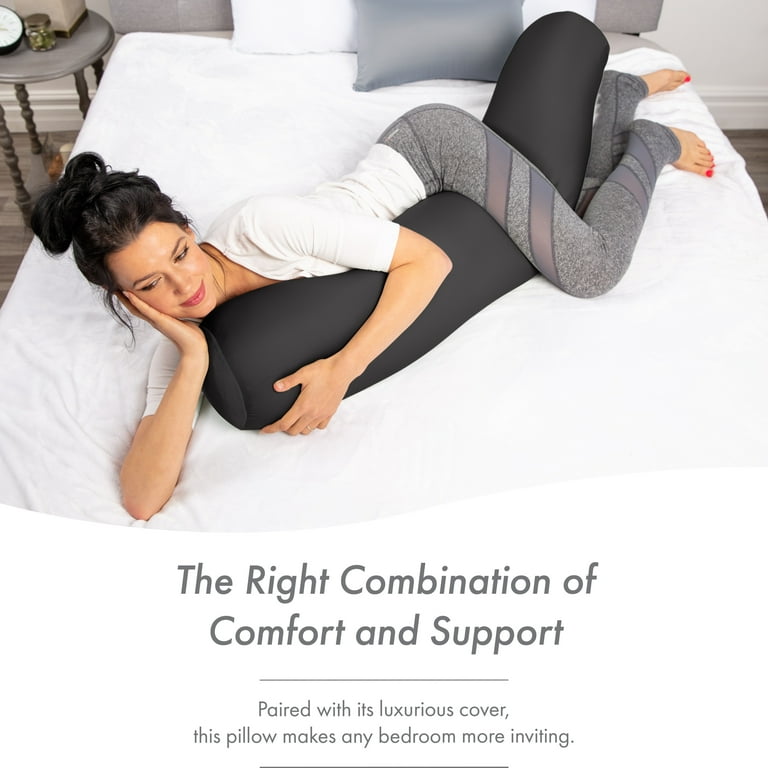 Decroom Full Body Pillow -Zipped Bamboo Cover-Breathable Cooling for  Pregnancy and Long Side Sleeper-20 x 54 inch